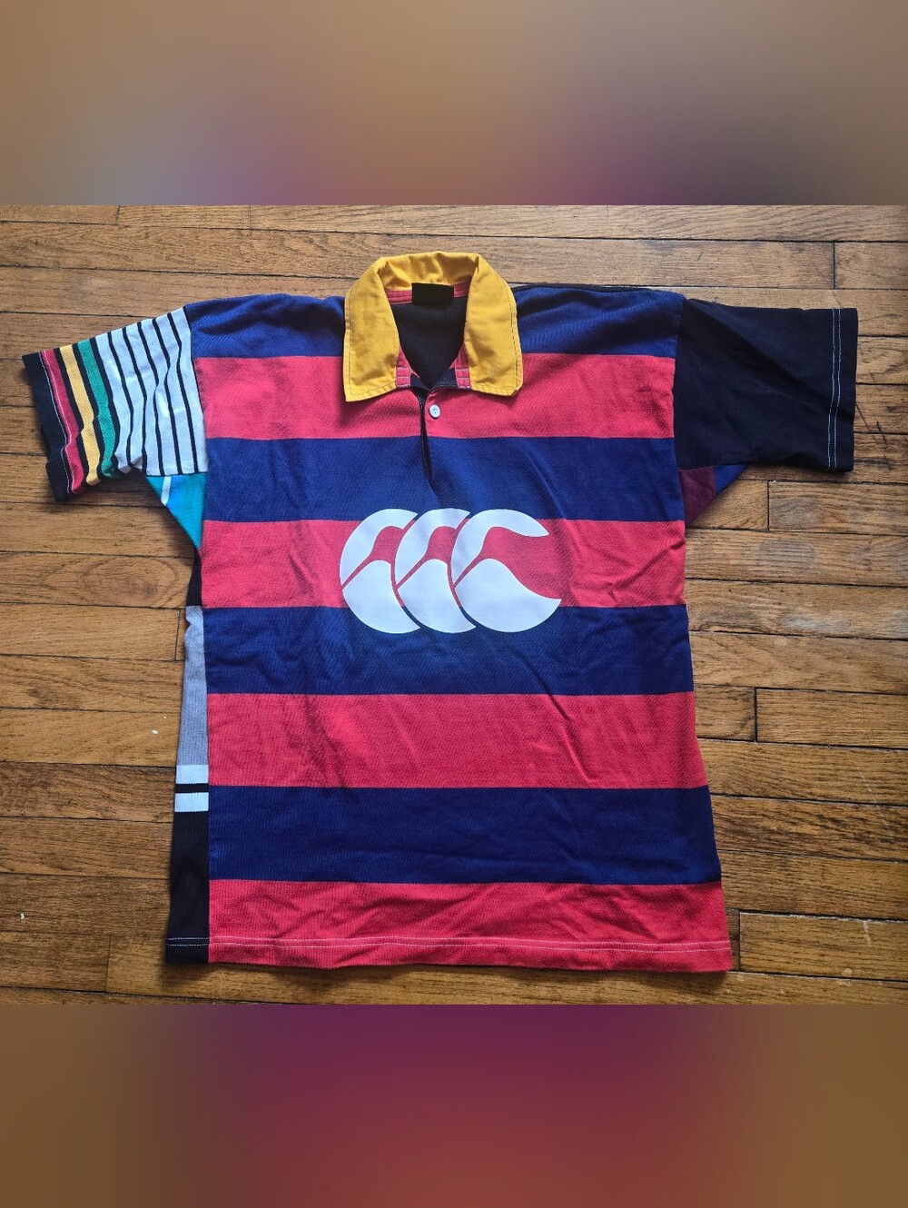Canterbury of New Zealand L Red The Uglies Short Sleeve Rugby Shirt Jersey